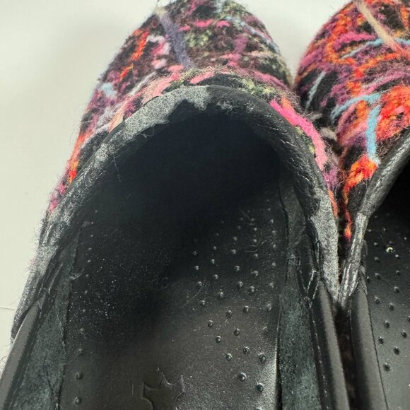 Dansko Scribble Yarn Felt Clogs Artsy Multicolor Slip On Chunky US Size 7.5 - Picture 8 of 8